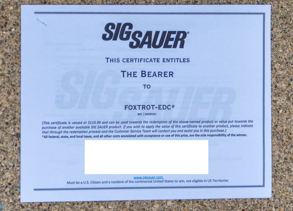 MBMI: SIG Sauer Foxtrot EDC Flashlight