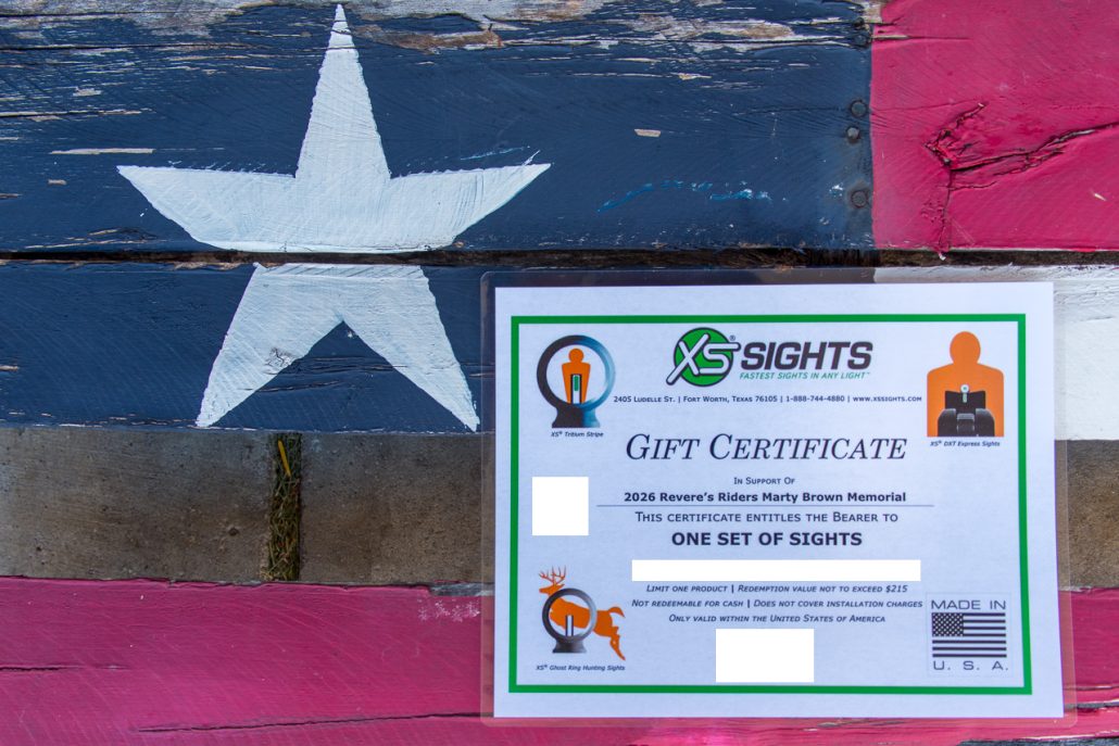 MBMI: XS Sights Gift Certificate